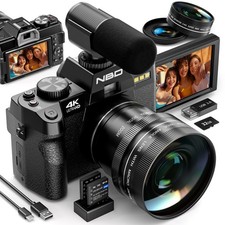 NBD 4K Camera NBD 48MP 16X Zoom Vlogging WiFi Autofocus Digital 64GB TF