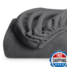 Bare Home Super Soft Extra Plush Polar Fleece Fitted Sheet - Queen Size