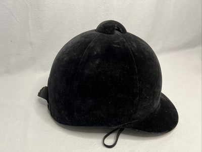 Equestrian Child s Black Velvet Hard Hat Riding Helmet Small G3
