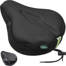 Bike Seat Cushion - Gel Padded Cover for Men Women Comfort, Extra Soft Exercise