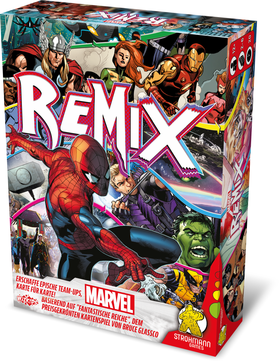 Marvel Remix Gesellschaftsspiel Familienspiel für 2-6 Spieler ab 10 Jahren DE3