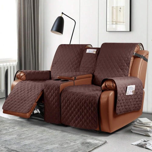 Waterproof Recliner Sofa Cover Recliner Loveseat Cover With Console Non-Slip Cou - Picture 13 of 16