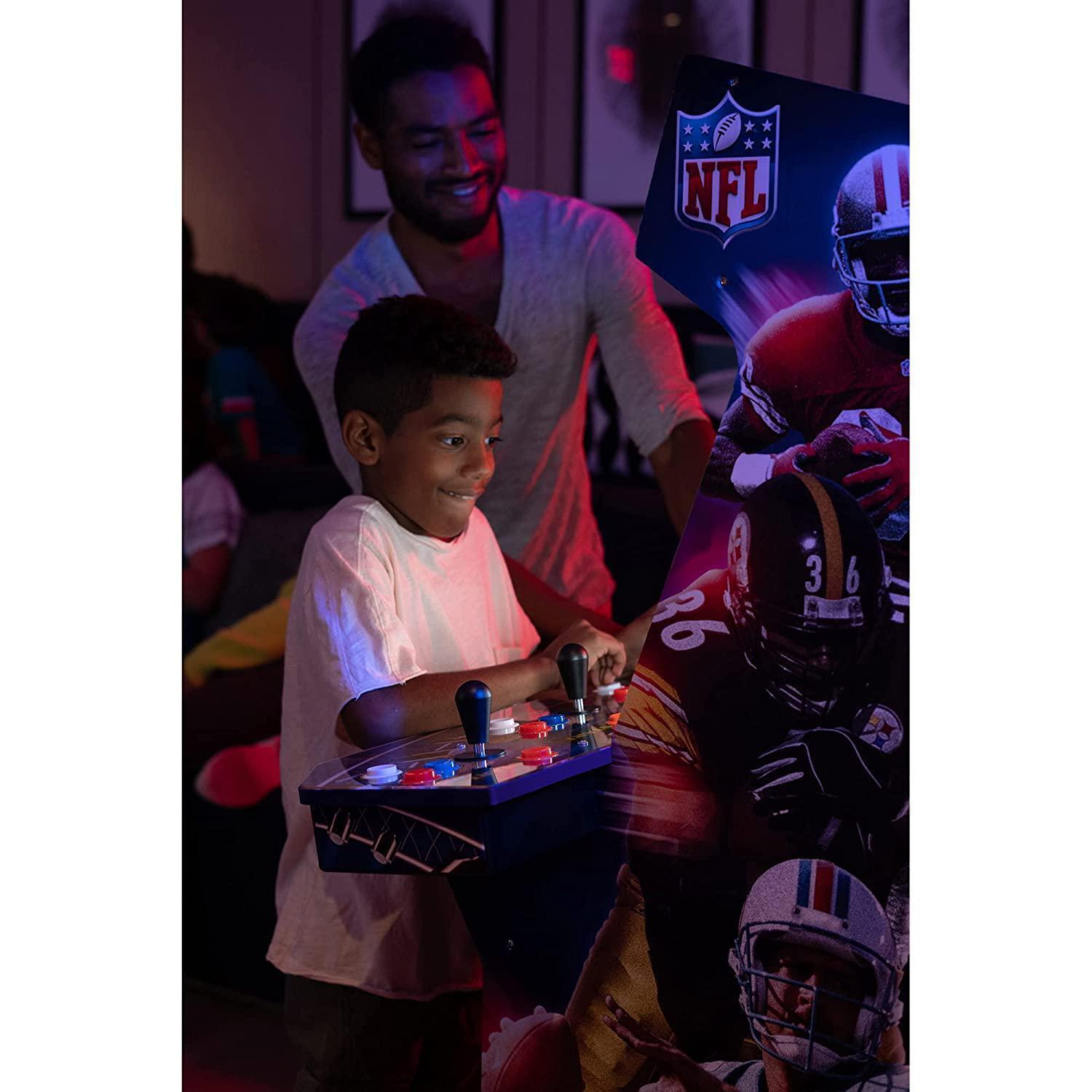  Arcade1Up NFL Blitz Legends Arcade Machine - 4 Player, 5-foot  tall full-size stand-up game for home with WiFi for online multiplayer,  leaderboards, and a light-up marquee : Toys & Games