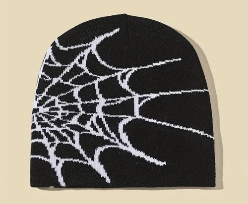 Spider Web Jacquard Beanie Caps