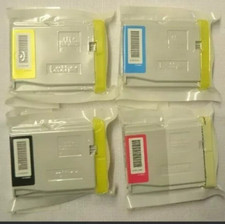 Brother LC1000 GENUINE Ink Cartridges - Black Cyan Magenta Yellow, FREE DELIVERY