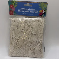 Party Fishing Net Natural Beige Color 6'x8' New/Sealed