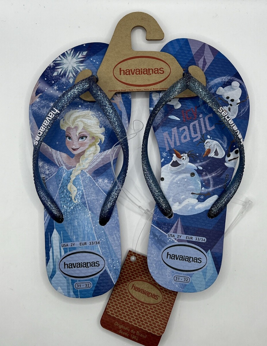 Havaianas Girls Slim Disney Frozen Flip Flop Sandal Quiet Lilac
