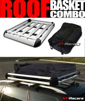50 Silver Aluminum Roof Rack Basket Car Top Cargo Baggage Tray+carrier Bag G08 on sale 50 Silver Aluminum Roof Rack Basket Car Top Cargo Baggage Tray+carrier Bag G08 on sale