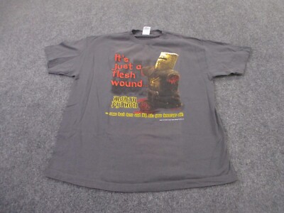 Vintage Monty Python Shirt Mens XL Graphic Just A Flesh Wound Quote Y2K 2001