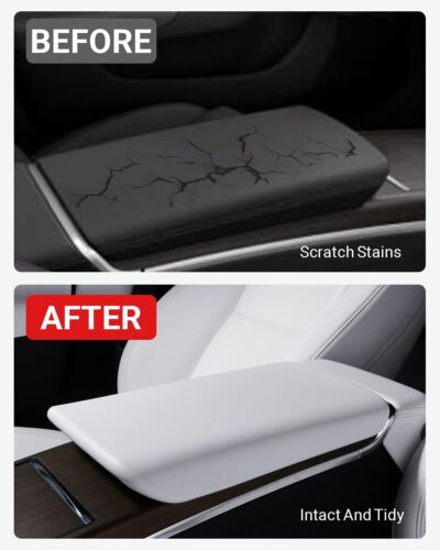 For Tesla Model S X 2021-2024 Center Console Cover TPE Armrest Cover Protector - Foto 11 di 14