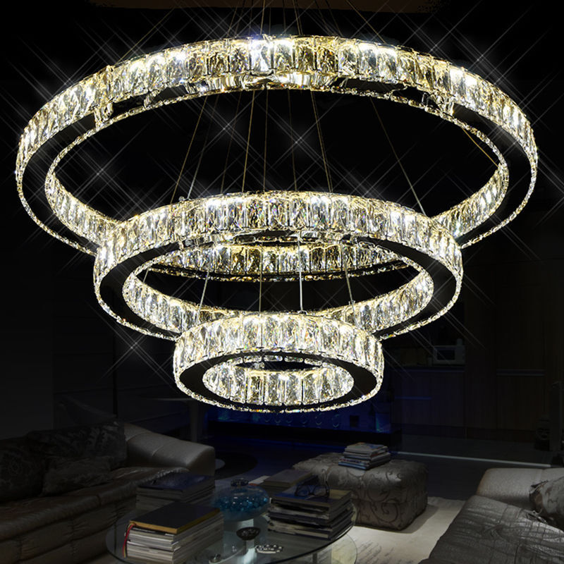 Modern Galaxy Big Crystal LED Round Ring Pendant Lamp Ceiling Light  Chandelier Jt - China Decoration Show Room Suspension Fixture, Crystal  Glass Luxury LED Chandeliers