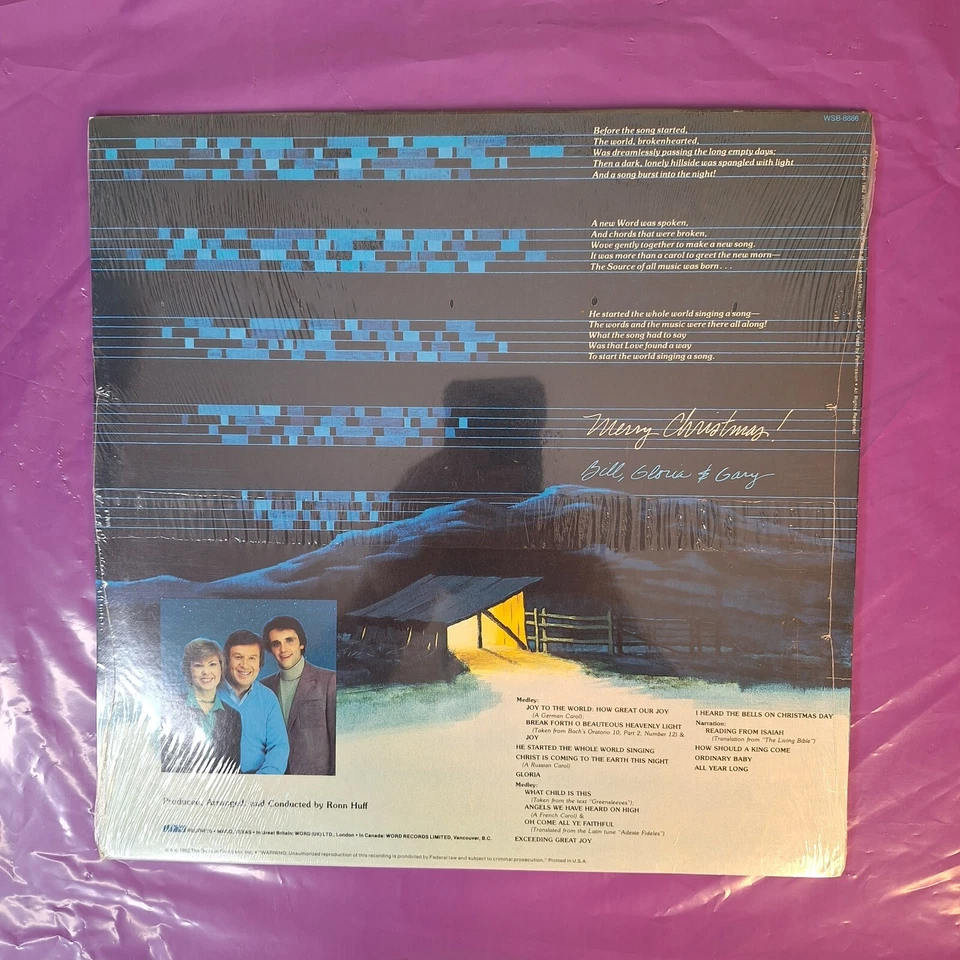 The Bill Gaither Trio He Started The Whole world singing Vinyl LP Word Sealed - Image 4 of 4
