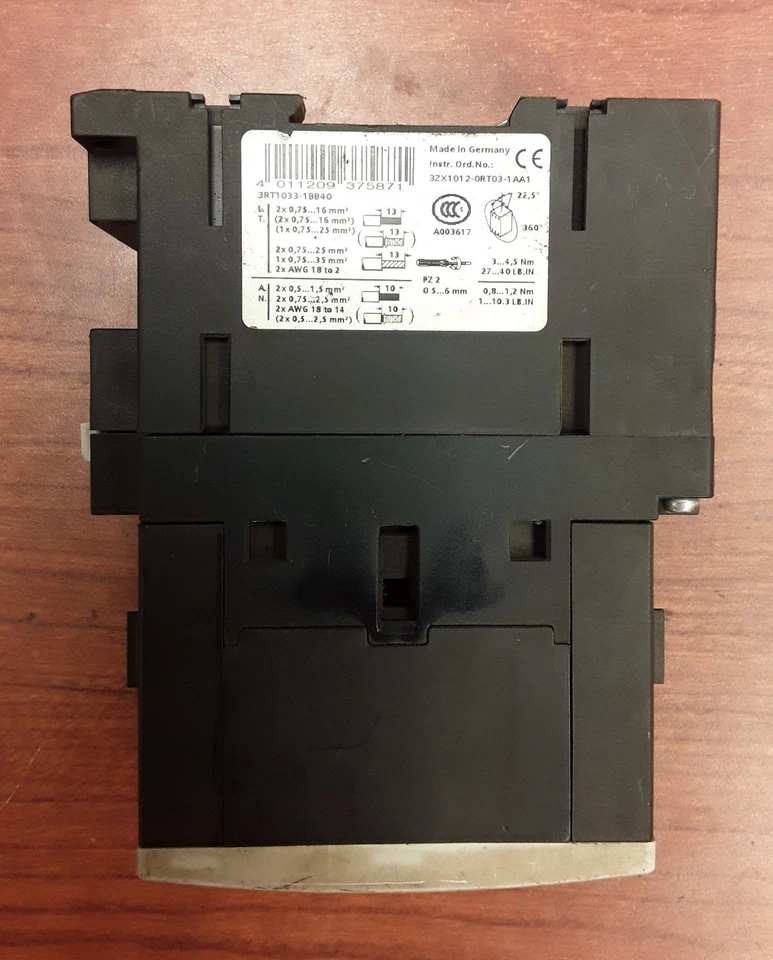 SIEMENS SIRIUS CONTACTOR, G/050809, E05, 3RT1033-1B, 690 V - Image 3 of 4