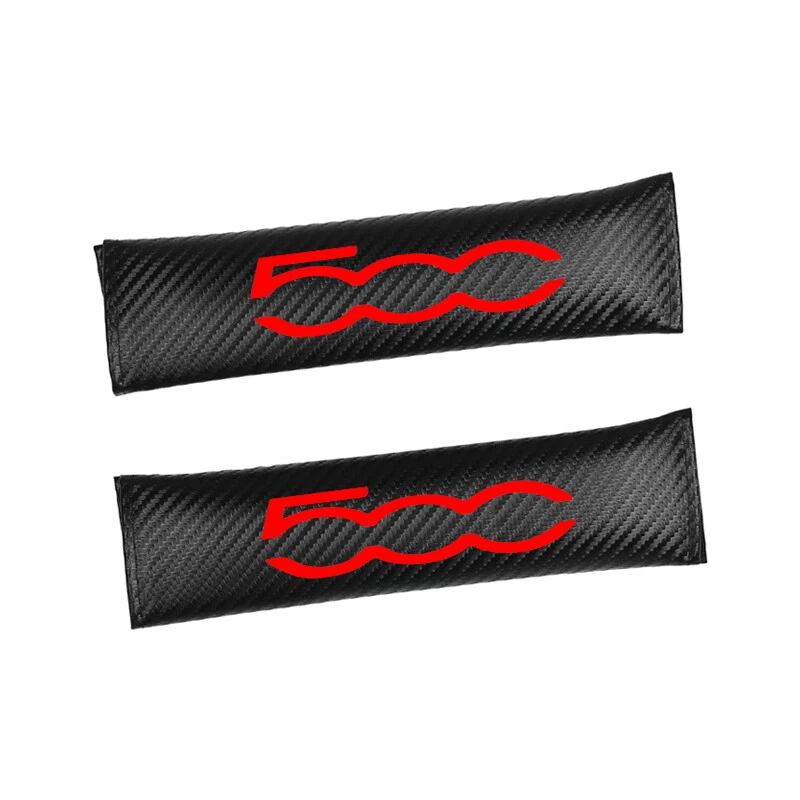2Pcs Carbon Fiber Car Seat Belt Cover Shoulder Cushion Pad For
