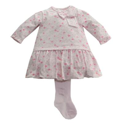 Emile et Rose Girls 'Dacia' Pink Bubble Dress with Tights Set 23 months