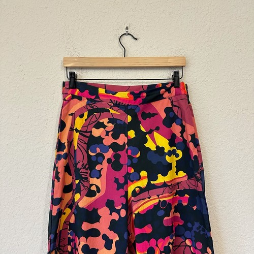 NWT ROOPA PEMMARAJU for ANTHROPOLOGIE Sunset Wide-Leg Pants in Purple Motif Sz M - Picture 3 of 15