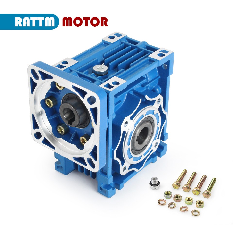 Réducteur De Vitesse NMRV040 à Vis Sans Fin - Rapports 10:1 à 40:1, Pour Moteur Nema34, Entrée/sortie 14/18mm