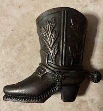 Miniature Vintage Metal Pencil Sharpener cowboy boot with spur