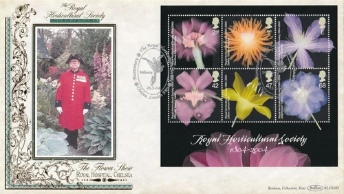 RHS Royal Horticultural minisheet GB Benham FDC BLCS282 Chelsea 2004 (28588)