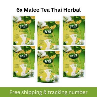 6x Malee Tea Thai Herbal Instant Natural Weight Control