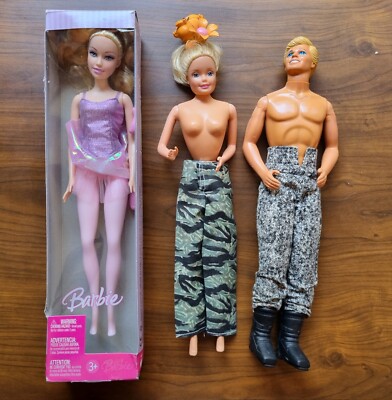 Barbie E Ken Lot 3 Stück In Guten Zustand