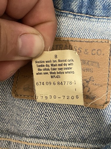 Vintage 80's Levi’s trucker Jacket Made in USA blue denim Size Large - Bild 7 von 8