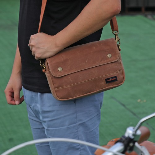 Tourbon Waxed Canvas Bike Handlebar/Saddle Case Bicycle Frame Pouch Key Bag BR - Picture 17 of 23