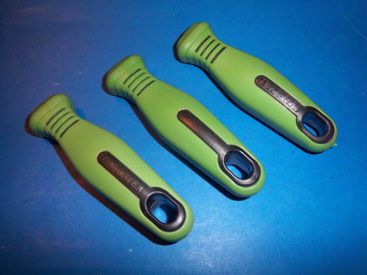 3 PK HEAVY GREEN HI-VIS CHAINSAW FILE HANDLE FOR STIHL HUSQVARNA