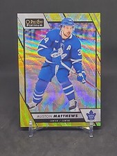 2023-24 O-Pee-Chee Platinum - Neon Yellow Surge #1 Auston Matthews