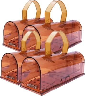 Humane Mouse Trap | Catch and Release Small Traps / Indoor-Outdoor Pack of 4