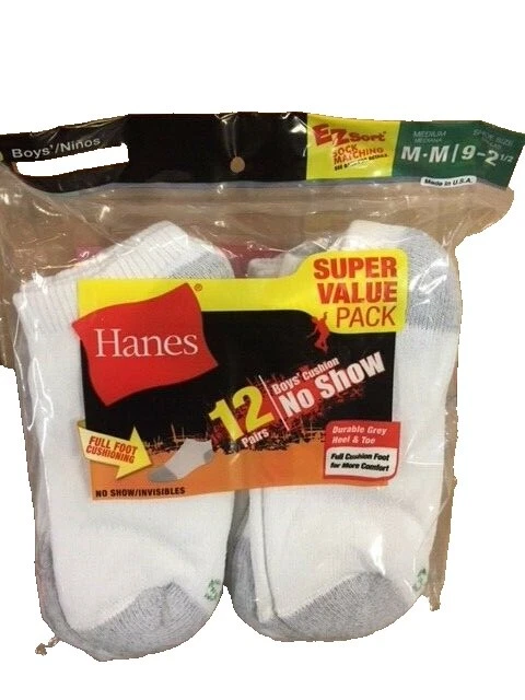 Calcetines de Mezcla de algodón blanco Hanes para Niños