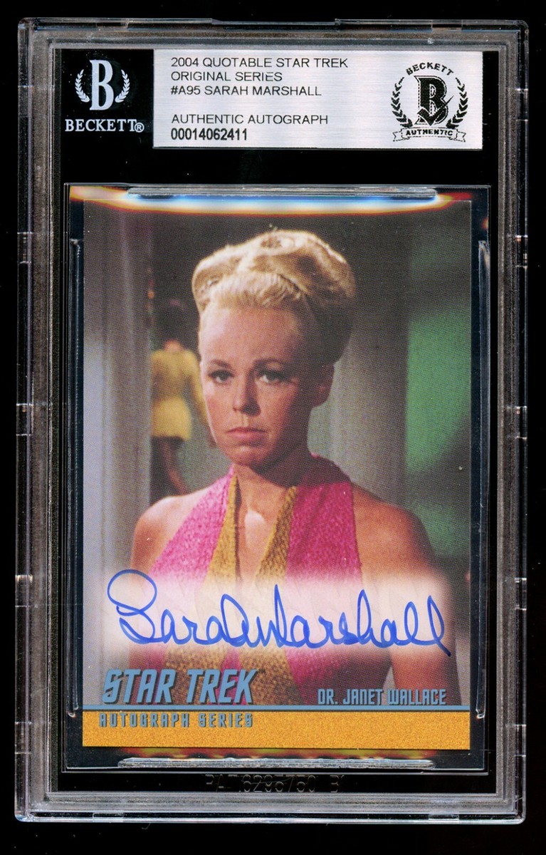 Sarah Marshall as Dr. Janet Wallce #A95 signed auto 2004