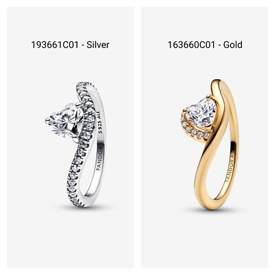 herlipto Be Mine Pavé Heart Ring New* Pandora Wavy Pavé Heart Ring-193661C01, 163660C01 | eBay