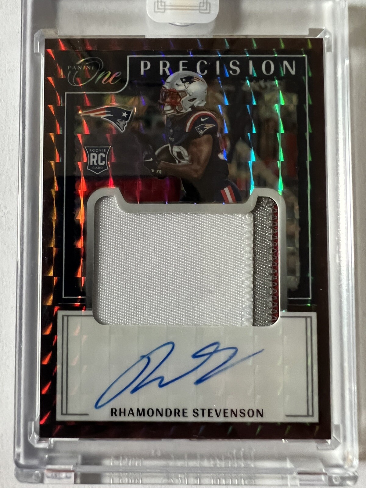 RHAMONDRE STEVENSON 2021 Panini One Precision Bronze RPA #327  /49 NE PATRIOTS