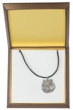 Norwich Terrier - Silver Plated Necklace with a Dog in a Box Art Dog