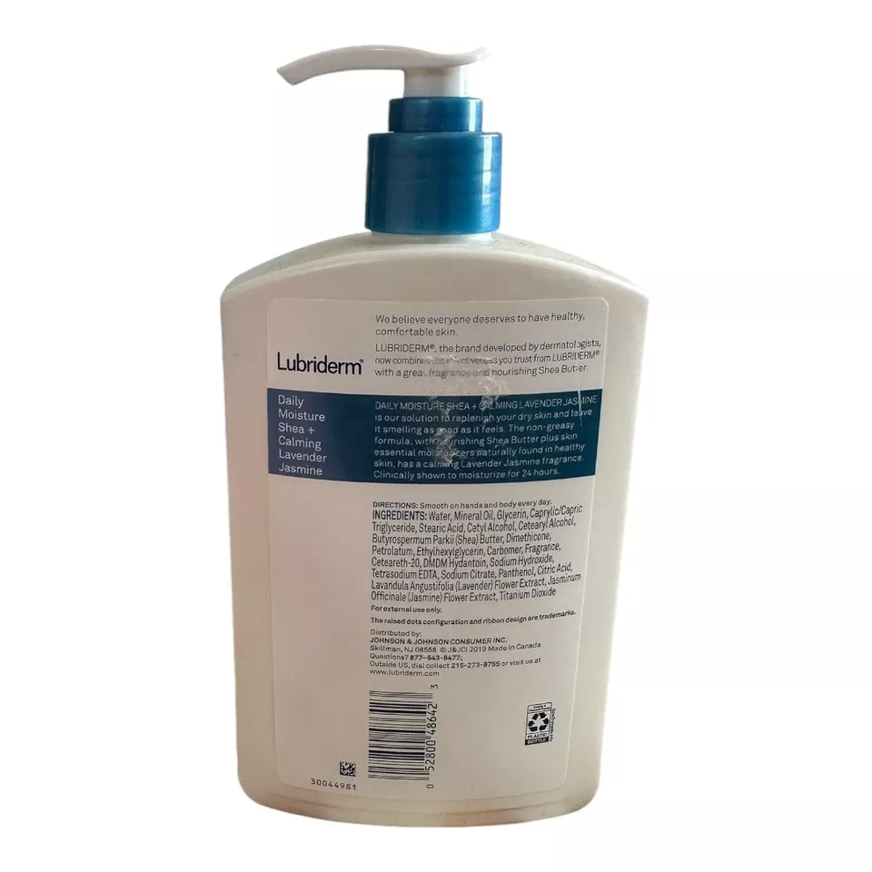 Lubriderm Daily Moisture Lotion Shea + Calming Lavender Jasmine 16 Fl Oz NEW - Image 2 of 3