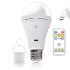 E27 Emergency Rechargeable 7W Light Bulb Remote Controller for Home Power AC USA