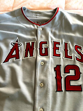 AUTHENTIC/RARE_STEVE FINLEY_Majestic  Anaheim Angels Away Jersey Size 52