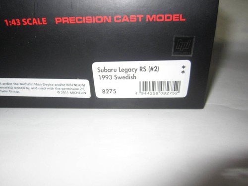 Hpi 8275 1/43 Subaru Legacy Wrc 1993 Rally Svedese n.2 Colin Mcrae Auto 555 Speci - Foto 7 di 7