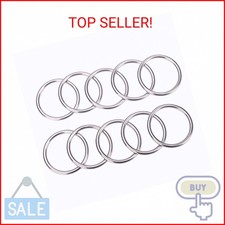 10 Pcs Metal O Rings 2 Inch Heavy Duty 304 Stainless Steel Welded O Ring Multi-P