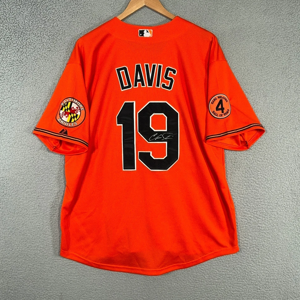 Camiseta Chris Davis Baltimore Orioles Hombres 52 Naranja #19 2013 NUEVA Cosida Earl Weaver Foto 2 de 4
