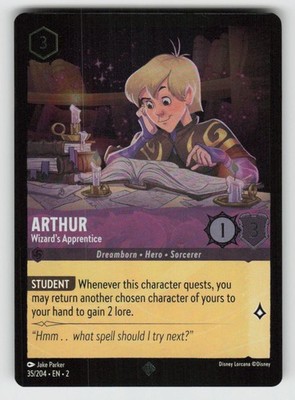 Cold Foil Arthur - Wizard's Apprentice 35/204 Rise of the Floodborn NM
