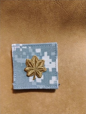 U.S. Army Major Rank Patch   ACU Digital Camo Gold Oak Leaf Officer Insignia