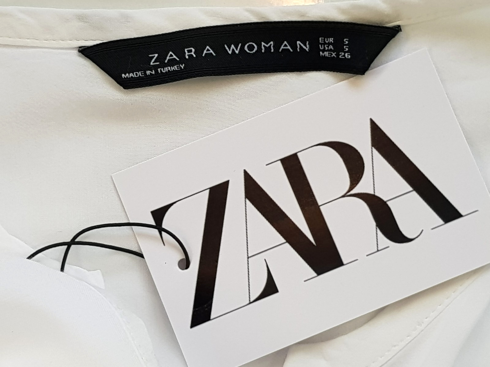 ZARA Womans Off White L/S EVENING TUNIC TOP BLOUSE Ultrasoft - S - UK10 -RRP £54 thumbnail 3