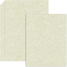 60 Sheets Parchment Paper for Certificates, 8.5" X 11", 100 GSM Double-Sided Sta