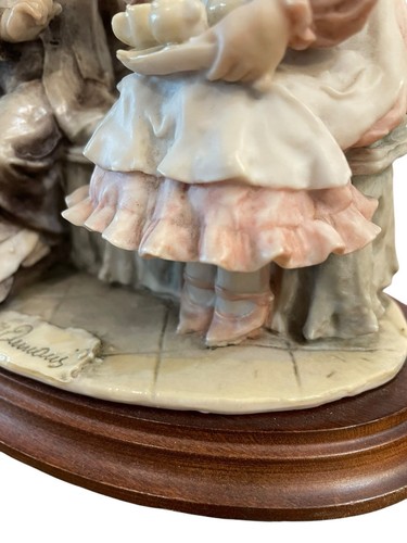 GIUSEPPE ARMANI FIGURINE #133 "TEA TIME" 1982 CAPODIMONTE HAND DECORATION COA 8” - Picture 15 of 23