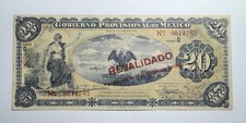 1914 -MEXICO 20 PESOS GOVIERNO PROVISIONAL DE MEXICO UNC