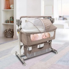 Smart Baby Bassinet Bedside Music Cradle Baby Bed Height Adjustable Crib 20kg