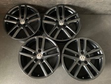 4 Vw Volkswagen Eos Passat Black Powder Coat Wheels Rimscaps Hol.69845