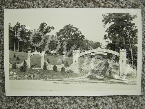 RPPC-WEST MILTON PA-CENTRAL OAK HEIGHTS CAMP MEETING-ENTRY ARCH-REAL PHOTO